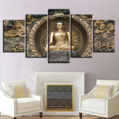 Budda Five-Piece Canvas Wall Art