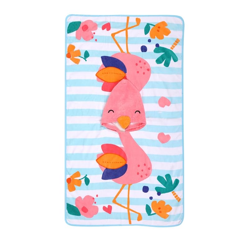 Flamingo Cozy Kid Poncho Towel