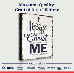 Philippians 4:13 - I Can Do All Things Through Christ Faith Sign II