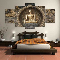 Budda Five-Piece Canvas Wall Art