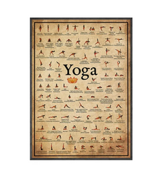 Yoga Pose Illustration Wall Poster